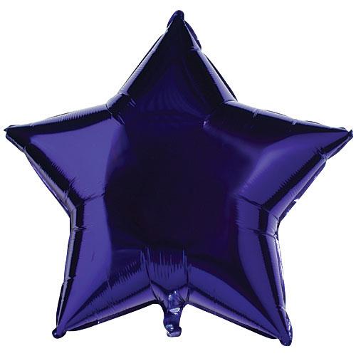 Purple Star Mylar Balloon